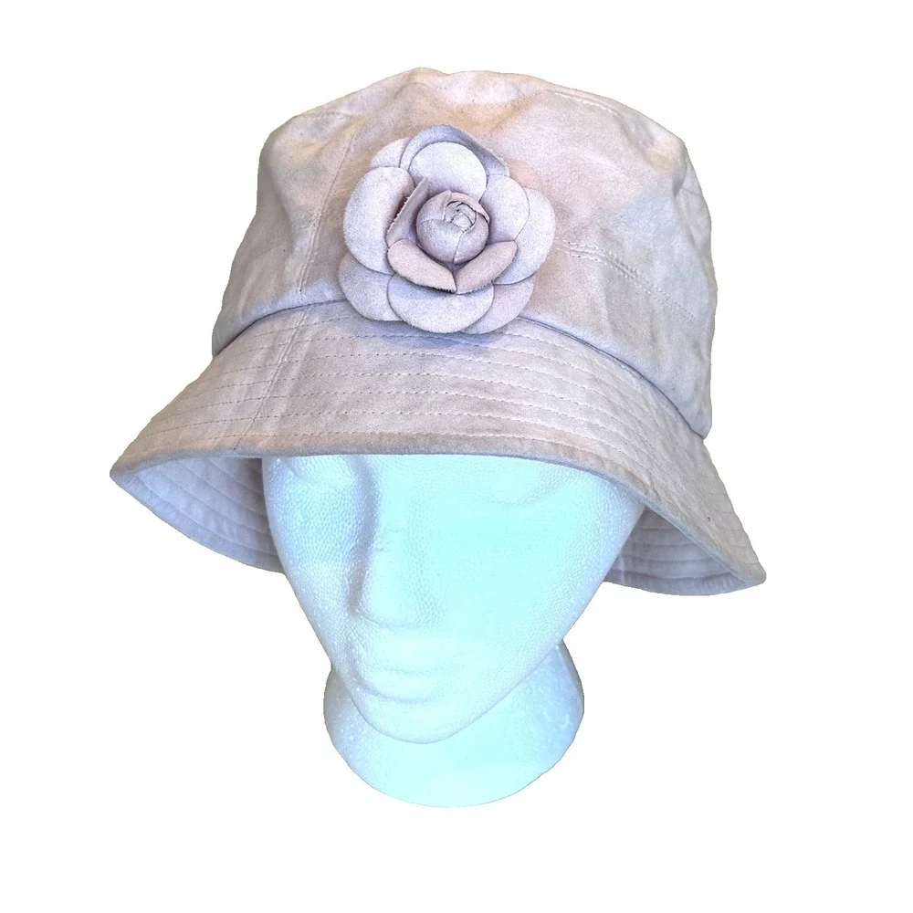 KOKIN New York - The‎ Packables Handmade Pink Suede Bucket Hat - One Size